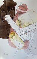 Zeichnung<br/>
Bleistift, Tusche, Kohle etc.<br/>
Aquarell<br/>
560,- €<br/>
