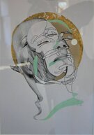 Zeichnung<br/>
Manueller Druck<br/>
Typografie<br/>
Bessere Foto-Qualität wird nachgereicht; Spiegelung im Rahmen wg. der aktuellen Ausstellung im Torhaus (08.03.-29.03.2020) konnte nicht vermieden werden. Bitte um Verständnis.<br/>
800 €<br/>
