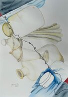 Zeichnung<br/>
Bleistift, Tusche, Kohle etc.<br/>
Aquarell<br/>
560,€ €<br/>