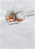 Zeichnung<br/>
Mischtechnik: Zeichnung und Monoprint<br/>
310,00 €<br/>